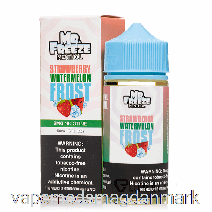 Vape Uden Nikotin Jordbær Vandmelon Frost - Mr Freeze - 100ml 3mg